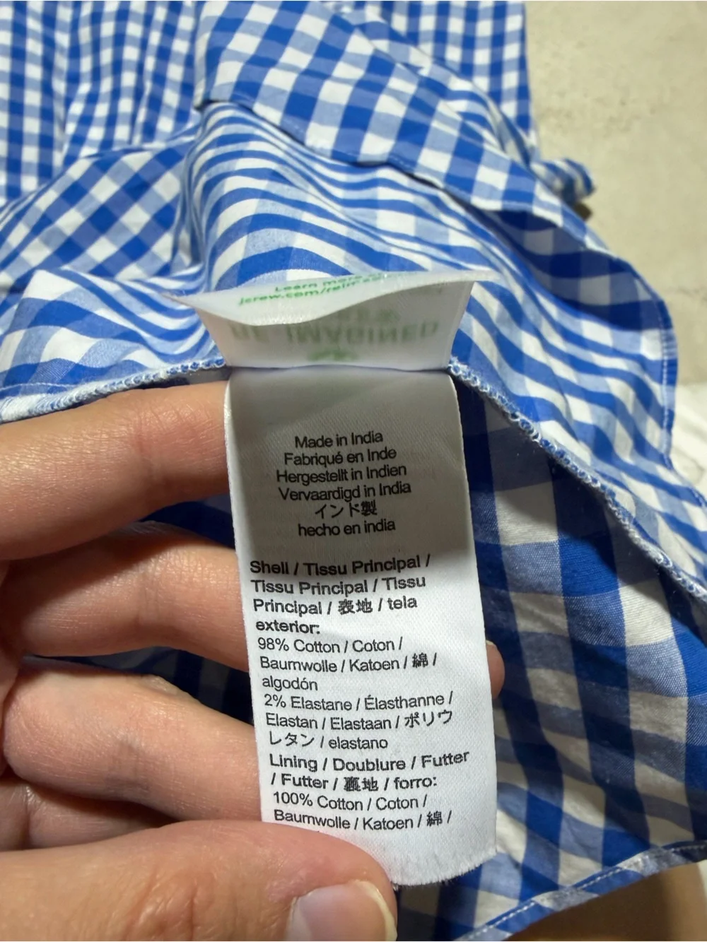 J. Crew Blue and White Gingham Dress 18